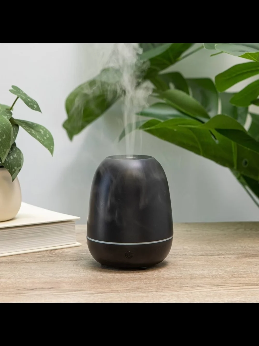 Black Essential Oil Diffuser - Ultrasonic Aroma Humidifier